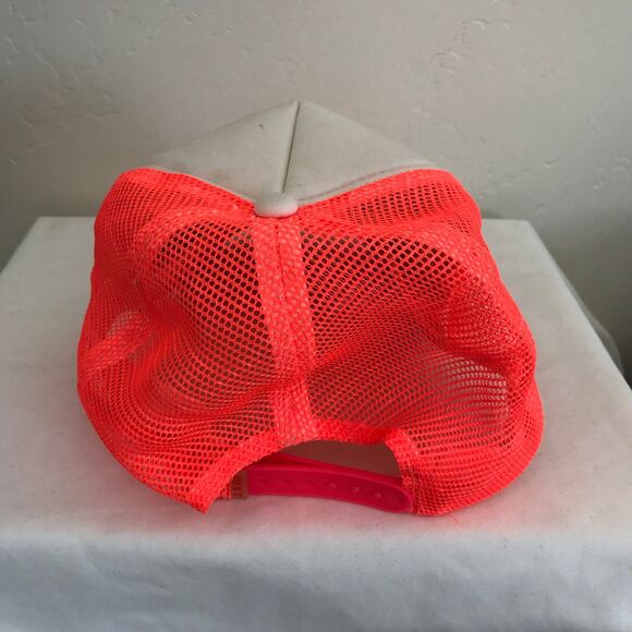 Roxy Trucker Baseball Cap Hat Foam Spell Out Mesh Snap Back Orange White Adult - Picture 6 of 7